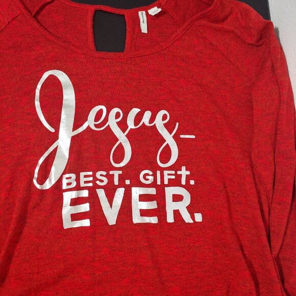 Jesus Best Gift Ever  Soft Stretchy Long Sleeve Top - Picture 2 of 7